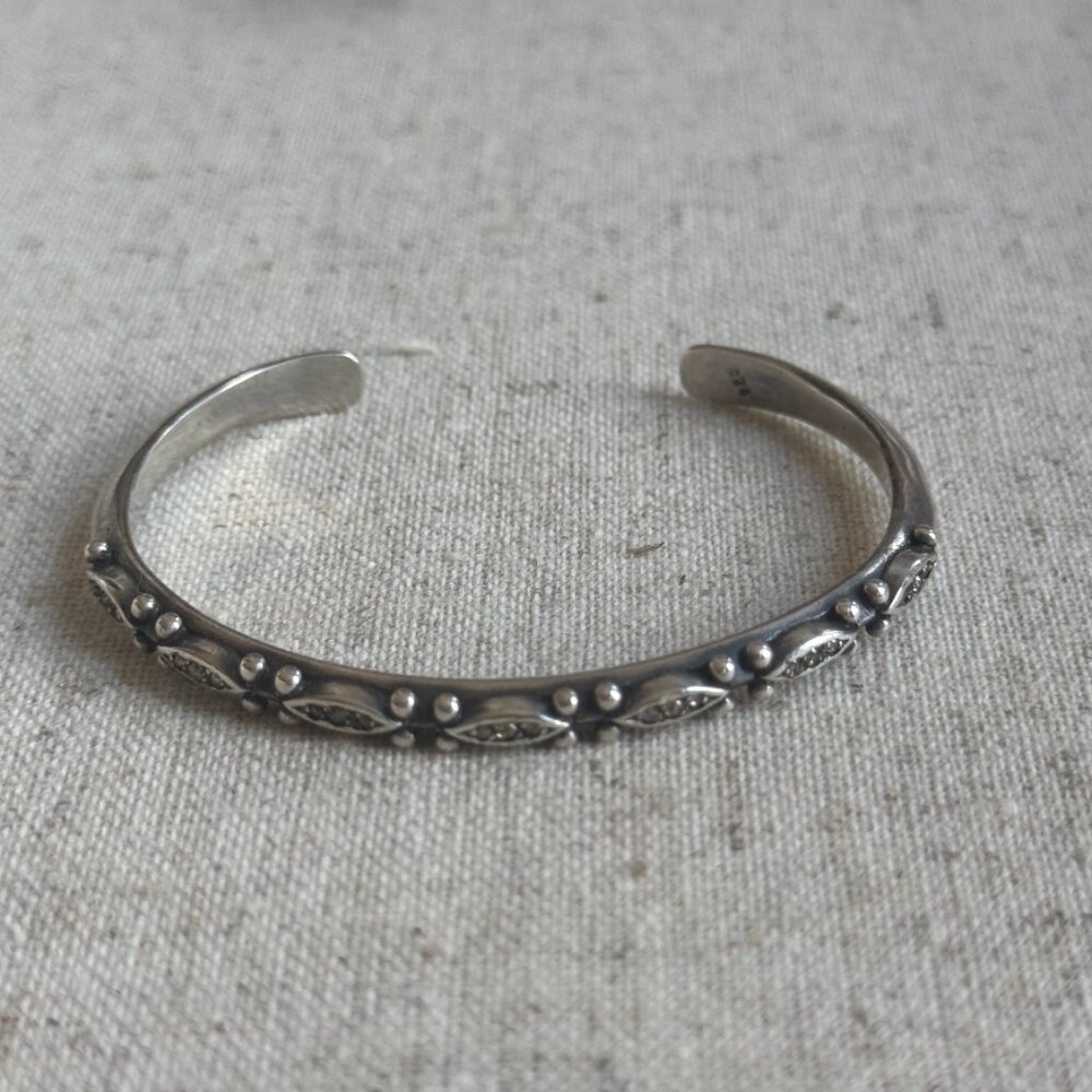Chan Luu Champagne Diamond Sterling Silver Cuff